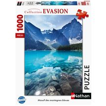 Puzzle Le Montagne Blu 1000 pezzi NA009139 Nathan 1
