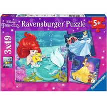 Puzzle Avventura delle principesse Disney 3x49 pcs RAV-09350 Ravensburger 1