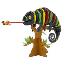 Modello 3D in carta Camaleonte colorato FR-11738 Fridolin 1