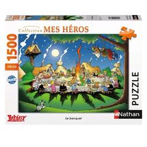Puzzle Il banchetto Asterix 1500 pezzi RAV-12000937 Nathan 1