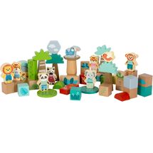 Blocchi da costruzione in legno Jungle Friends LE12768 Small Foot company 1