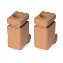 Set di due bidoni della spazzatura naturali FA-2081 Fagus 1