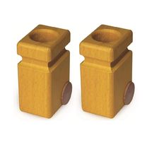 Set di due bidoni della spazzatura gialli FA-2082 Fagus 1