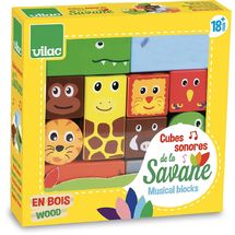 Cubi sonori degli animali della Savana VI2101-4456 Vilac 1