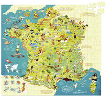Mappa puzzle delle meraviglie di Francia V2726 Vilac 1
