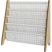 Libreria in tessuto riciclato con quadretti beige EFK-107-016-017 3 Sprouts 1