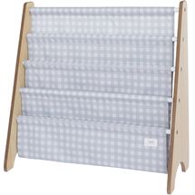 Libreria in tessuto riciclato con quadretti blu EFK-107-016-018 3 Sprouts 1