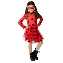 Vestito e maschera Ladybug 5-8 anni R300834 Rubies 1