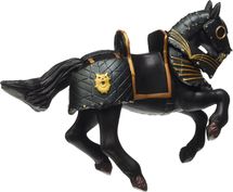 Figurina di cavallo del cavaliere in armatura nera PA-39276 Papo 1