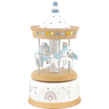 Caja de música Caballo Carrusel blu bianco UL4128 Ulysse 1