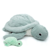 Peluche gigante tartaruga mamma baby menta DE73602 Les Déglingos 1