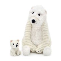 Peluche mamma orso polare e il suo bambino DE76110 Les Déglingos 1