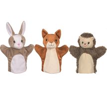 Pupazzi di scoiattolo, coniglio e riccio GK50961 Goki 1