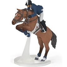 Mostra la figurina del cavallo e del cavaliere che salta PA-51562 Papo 1