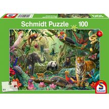 Puzzle Animali della giungla 100 pezzi S-56485 Schmidt Spiele 1