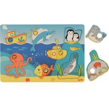 Puzzle con immagini nascoste - Animali marini GK57307 Goki 1