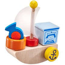 Barca in legno, con velcro 5 pz SE62078 Selecta 1