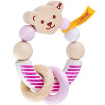 Sonaglio in legno orso Steiff rosa SE64300 Selecta 1