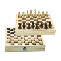 Dama e scacchi in una scatola di legno JJ66440 Jeujura 1