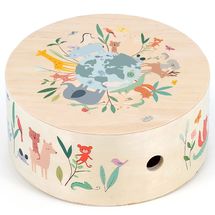 Tamburo cajon animali del mondo Sarah Betz V7113 Vilac 1
