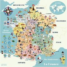 Mappa magnetica della Francia Ingela P. Arrhenius V7611 Vilac 1