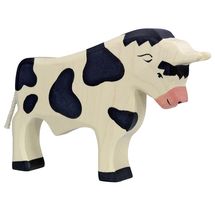 Figurina di toro, in bianco e nero HZ-80000 Holztiger 1
