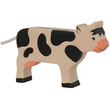 Figurina di mucca in piedi, nera HZ-80003 Holztiger 1