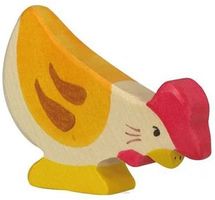 Figurina di gallina, beccante HZ-80016 Holztiger 1