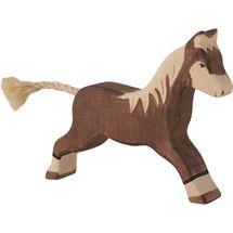 Figurina di cavallo al galoppo, marrone HZ-80034 Holztiger 1