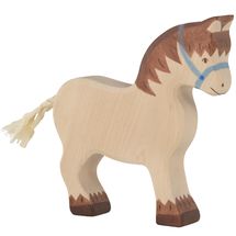Figurina di cavallo da tiro HZ-80038 Holztiger 1