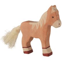 Figurina di puledro in piedi, marrone HZ-80040 Holztiger 1