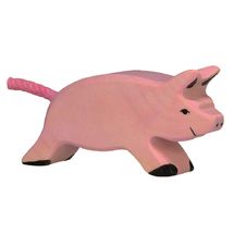 Figurina di maialino, che corre HZ-80067 Holztiger 1