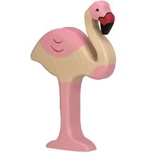 Figurina di fenicottero rosa HZ-80180 Holztiger 1