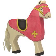 Figurina del cavallo del cavaliere rosso HZ-80248 Holztiger 1