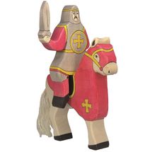Statuetta del Cavaliere Rosso con spada HZ-80254 Holztiger 1