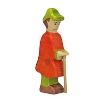 Statuina del Presepe di Natale - Pastore con bastone HZ80290 Holztiger 1