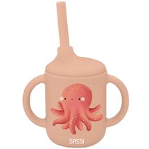 Bicchiere con cannuccia in silicone Slurpy il polpo SJ-SI0795 Sassi Junior 1