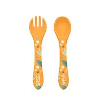 Set di forchetta e cucchiaio in silicone Chompy il leone SJ-SI0900 Sassi Junior 1