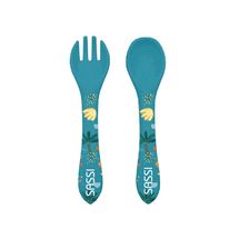 Set di forchetta e cucchiaio in silicone Chewy l'elefante SJ-SI0894 Sassi Junior 1