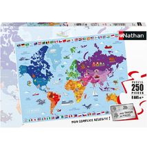 Puzzle Mappa del mondo 250 pezzi NA868834 Nathan 1