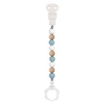 Clip per tettarella in silicone blu bianco beige NA877602 Nattou 1