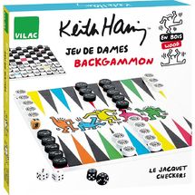 Gioco delle donne Backgammon Keith Haring V9228 Vilac 1