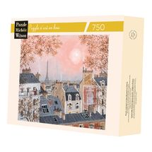 Cielo rosa in inverno di Delacroix A1035-750 Puzzle Michèle Wilson 1