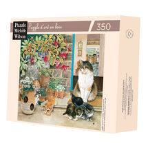Agneatha e i suoi gattini sulla soglia di Ivory A1061-350 Puzzle Michèle Wilson 1