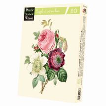 Rosa, anemone e clematide di Redouté A1286-80 Puzzle Michèle Wilson 1
