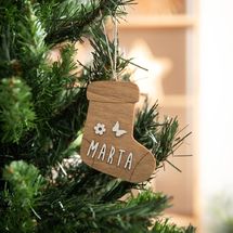 Calza di Natale personalizzabile, legno VI-ACA10 Vintiun 1