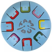 Tamburo a lingua 8 note azzurro chiaro JCTMB06B Tambú 1
