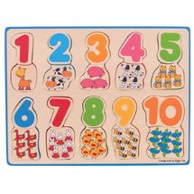 Puzzle di abbinamento numeri e colori BJ549 Bigjigs Toys 1