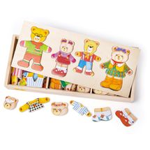 Famiglia di orsi da vestire BJ766 Bigjigs Toys 1