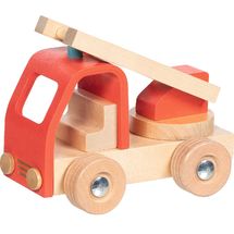 Camion pompieri con scala rosso GK55839 Goki 1